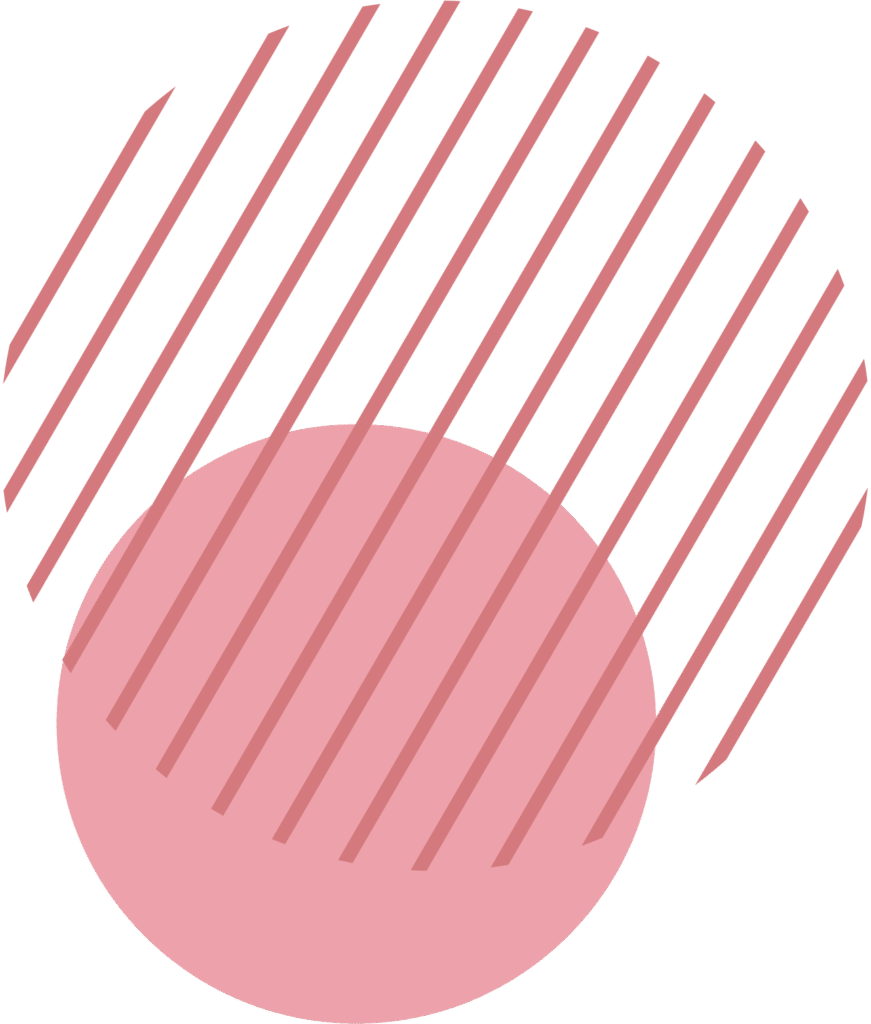 círculo rosa y rayas rosas